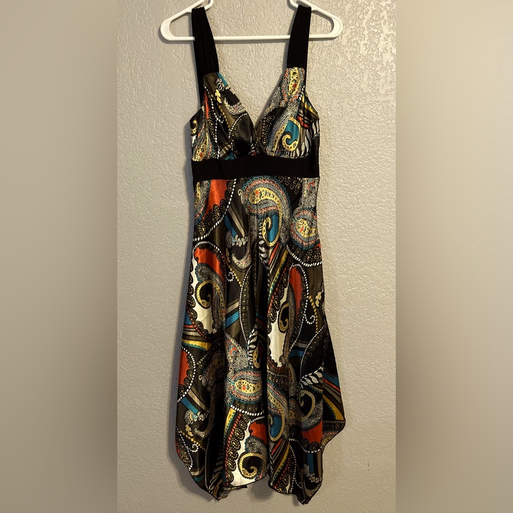 Black Dress with Paisley design